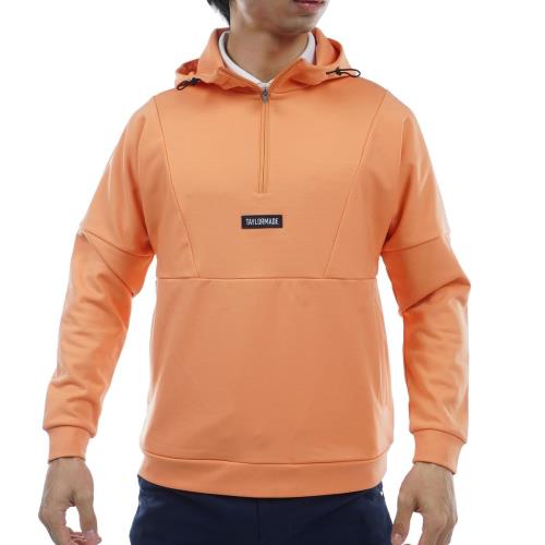 テーラーメイド(TAYLOR MADE) クラブTMハーフジップフーディ アプリコット サイズM ゴルフシャツ メンズ 23FW TL077 テーラーメイド(TAYLOR MADE) クラブTMハーフジップフーディ アプリコット サイズM ゴルフシャツ メンズ 23FW TL077