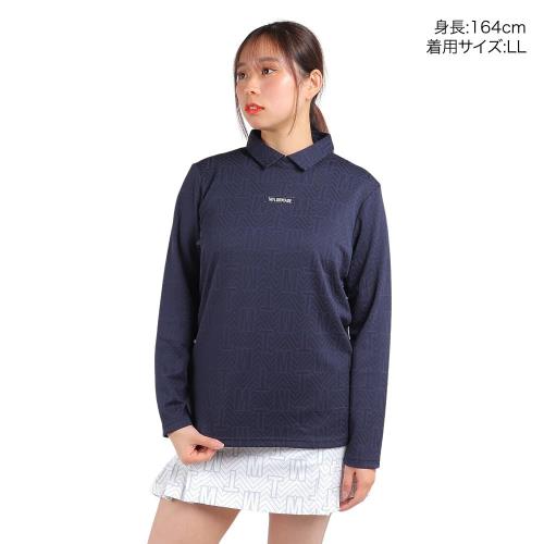 テーラーメイド(TAYLOR MADE) モノグラムL/Sポロ ネイビー サイズM ポロシャツ レディース 23FW TL164
