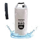 Arasiyama ドライバッグ 防水バッグ 大容量 20L 30L 防水・防塵 折りたたみ可能 軽量 ドラム型 新素材 ホワイト (ホワイト, 30L)