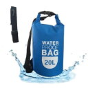 Arasiyama ドライバッグ 防水バッグ 大容量 20L 30L 防水・防塵 折りたたみ可能 軽量 ドラム型 新素材 ホワイト (ブルー, 20L)