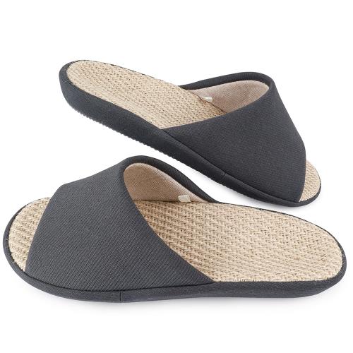 [YAKIDA] スリッパ 室内 夏用 軽量 麻 洗える ルームシューズ 室内履き 「天然黄麻×和風」 蒸れない 人..