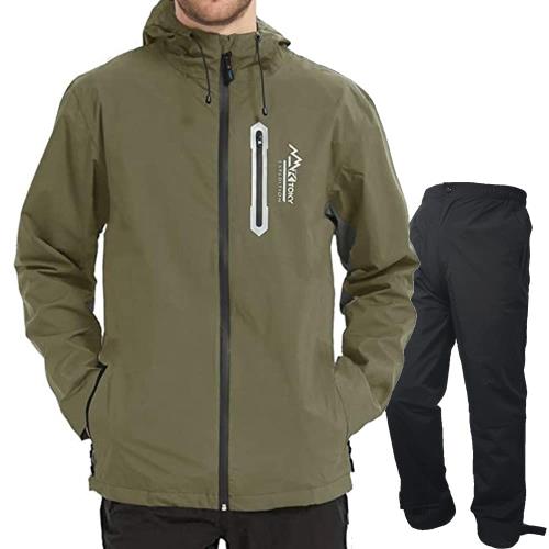 [アラシヤマ] ゴルフ レインウェア メンズ 上下セット バイクのカッパ レインスーツ マウンテンパーカー golf 登山 [防寒・防水・防風] アウトドア ウィンドブレーカー 釣り 自転車 通勤用