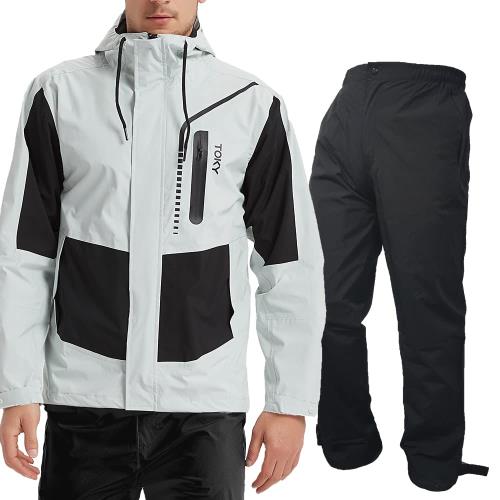 [アラシヤマ] ゴルフ レインウェア メンズ カッパ 作業用 レインスーツ 上下セット 防水・防風・ 軽量..