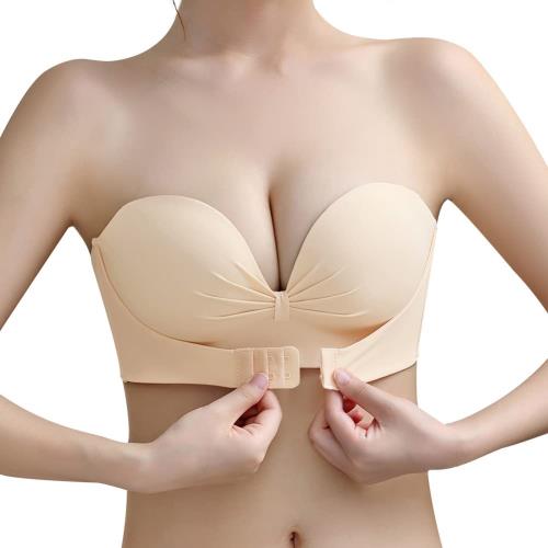 [Tophana] ストラップレスブラ チューブトップ ダンスてもズレ落ちず・三重滑り止め強化・蒸れにくい ストレスフリー・美胸美背 紐なしブラ 脇高 ノンワイヤー 高弾性