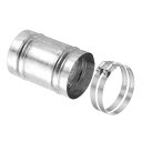 PATIKIL 2.7 ダクトコネクター 1個 亜鉛メッキ鉄ダクトカップリングベントカプラードライヤーパイプカップリングホース延長コネクター HVAC排気ファン...