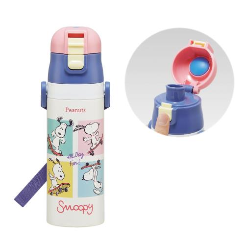 スケーター(Skater) 子供用 ステンレス 水筒 直飲み 470ml 子供に優しい軽量タイプ スヌーピー スケー..