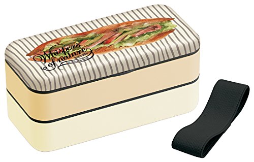 スケーター (skater) シンプル ランチボックス メラミンフタ 弁当箱 600ml ベーカリー バケットサンド 日本製 SLBW6M