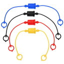 PATIKIL ISO-A 3/8 油圧カプラ オスダストキャップとメスプラグカバー 4セット 油圧クイックコネクトカップリング 保持リング付き キャップホース...