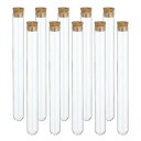 PATIKIL 23 ml 試験管 10個セット 5.91x0.63 ガラス製クリアな丸底試験管コンテナ ビーズパーティーあめバスソルト収納科学実験植物増殖用コ...
