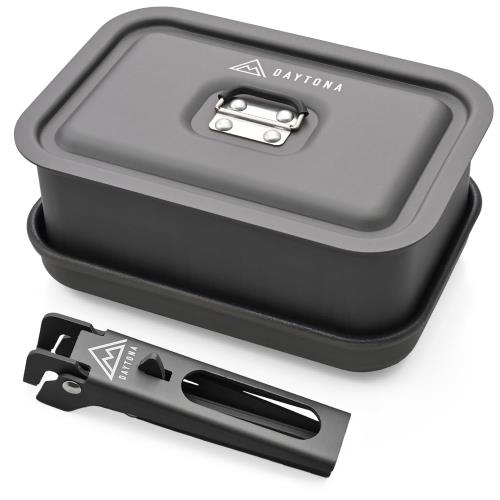 [デイトナ] バイク用 キャンプ クッカー アルミ製 脱着式ハンドル 角形 コンパクト収納 クリップクッカー 35461