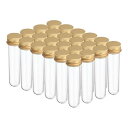 PATIKIL 30ml プラスチック試験管(ねじキャップ付き) 24個セット 109x24mm 科学的なパーティー 装飾 あめ ビーズ 入浴剤 ラボ用 ゴー ...