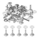 PATIKIL レザーリベット 10x3.3x14mm バー 100セット ワッシャー アルミファスナー 留め具 皮革工具 手芸パーツ メタルスタッド ポスト ...