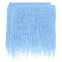 PATIKIL ふわふわ フェイクファー生地四角形 2個10 x 10 ふわふわ フェイクファーパッチ DIY手芸用 人工手芸ファー クリスマス ハロウィン ノームのひげ用ライトブルー