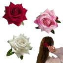 サムコス ヘアピン バラ 花 ヘアクリップ ウェディング髪飾り 花嫁 髪飾り フラワーティアラ 和装アクセサリー 普段使い 結婚式 卒業式 成人式 発表会 (3色, 6cm)