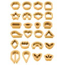 PATIKIL ポリマークレイカッター 24個セット ポリマークレイカッターイヤリングキット ミニシェイプモールド プラスチックジオメトリック 宝石イヤリング作り用 オレンジ色