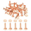 PATIKIL レザーリベット 8x3.3x17mm バー 100セット ワッシャー 銅製ファスナー 留め具 皮革工具 手芸パーツ メタルスタッド ポスト レザ...
