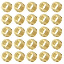 PATIKIL 銅 継手 真鍮圧縮スリーブフェルール 13 mm 外径チューブ用 50個 真鍮フェルール 真鍮製圧縮チューブ継手リングアソートキット 空気 水 ...