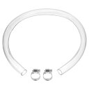 PATIKIL 25 mm内径 x 30 mm外径 x 1 M長さ 透明ビニールチューブ 柔軟 プラスチック PVC パイプチューブホース ステンレスクランプ2...