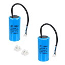 PATIKIL CBB60 50uF ランニングコンデンサ AC 450V 2線式 50/60Hz シリンダー 103x50mm エアコンプレッサーモーター 洗...