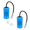 PATIKIL CBB60 40uF ランニングコンデンサ AC 450V 2線式 50/60Hz シリンダー 93x50mm エアコンプレッサーモーター 洗濯...