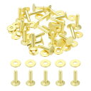 PATIKIL レザーリベット 9x3.3x14mm バー 100セット ワッシャー 真鍮ファスナー 留め具 皮革工具 手芸パーツ メタルスタッド ポスト レザ...