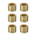 PATIKIL M12真鍮スペーサー 6個セット メタルスペーサー真鍮 12mm 内径 x 18mm 外径 x 15mm 長さ 1/2またはM12ねじ用スクリュ...