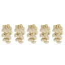 PATIKIL 15CMドール用ウィッグ 5個セット 高温シルク製カーリーウィッグ ドール用ヘアメイキングキットDIYハンドメイド用アクセサリー ライト牛乳グレー