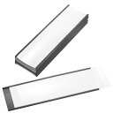 PATIKIL 磁気ラベルホルダー 8 x 2.3 ペーパー挿入付き 10個セット Cチャネル 磁気ファイルキャビネットラベル シェルフデータカードホルダー メ...