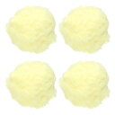 PATIKIL 毛糸 32m ふわふわ フェイクファー糸 4玉 1.5cm 極太 約50g 柔らかい フェイクファー生地 かぎ針編み DIY手編みロープ ショール 帽子 毛布 ラグ用 クリームイエロー