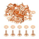 PATIKIL レザーリベット 9x3.3x12mm バー 100セット ワッシャー 銅製ファスナー 留め具 皮革工具 手芸パーツ メタルスタッド ポスト レザ...