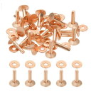 PATIKIL レザーリベット 10x3.3x14mm バー 100セット ワッシャー 銅製ファスナー 留め具 皮革工具 手芸パーツ メタルスタッド ポスト レ...
