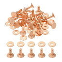 PATIKIL レザーリベット 9x3.3x9mm バー 100セット ワッシャー 銅製ファスナー 留め具 皮革工具 手芸パーツ メタルスタッド ポスト レザー...