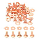 PATIKIL レザーリベット 9x4x11mm バー 100セット ワッシャー 銅製ファスナー 留め具 皮革工具 手芸パーツ メタルスタッド ポスト レザーク...
