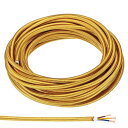 PATIKIL ファブリック布カバーラウンドワイヤー 10 M 18AWG 3コア ヴィンテージ編み電気コード ペンダントライトDIYプロジェクト用 金