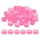 PATIKIL クラフト用 1.2プラスチックボトルキャップ 100個入り 再利用可能な保護ボトルスクリューリッド 空 容器 DIYスクラ ップブック装飾 ピンク色