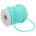 PATIKIL 中空パイプゴムコード 15 M 4 mm PVC ゴムチューブコード 2 mm穴 プラスチックスプール付き 編み物 ビーズ DIY クラフト用 ライトターコイズ