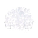 PATIKIL 2ml 水彩パン 100個入り 空のハーフパン プラスチック水彩缶 水彩油絵 アクリル絵の具 トラベルブリキケース パレットスタイル 1用 クリア