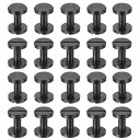 PATIKIL 50セット シカゴスクリュー 12mm L シカゴスクリュースロット付きバインディングポストスクリューボルトリベット 真鍮製 ファスナーコネクタ...