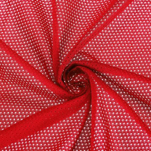 PATIKIL メッシュ生地 幅1.5m x 4.5m ポリエステル100% 無地 弾力性 軽量 速乾 通気性 手芸 ネット衣類 ショッピングバッグ用 レッド