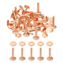 PATIKIL レザーリベット 10x3.3x19mm バー 100セット ワッシャー 銅製ファスナー 留め具 皮革工具 手芸パーツ メタルスタッド ポスト レ...
