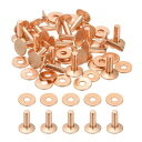 PATIKIL レザーリベット 11x4x12mm バー 100セット ワッシャー 銅製ファスナー 留め具 皮革工具 手芸パーツ メタルスタッド ポスト レザー...