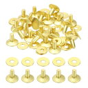 PATIKIL レザーリベット 12x4x8mm バー 100セット ワッシャー 真鍮ファスナー 留め具 皮革工具 手芸パーツ メタルスタッド ポスト レザーク...