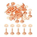 PATIKIL レザーリベット 11x3.3x16mm バー 100セット ワッシャー 銅製ファスナー 留め具 皮革工具 手芸パーツ メタルスタッド ポスト レ...