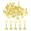 PATIKIL レザーリベット 10x3.3x19mm バー 100セット ワッシャー 真鍮ファスナー 留め具 皮革工具 手芸パーツ メタルスタッド ポスト レ...