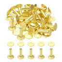 PATIKIL レザーリベット 11x4x16mm バー 100セット ワッシャー 真鍮ファスナー 留め具 皮革工具 手芸パーツ メタルスタッド ポスト レザー...
