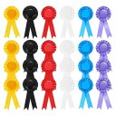 PATIKIL 60個の表彰リボン 2位 3位の受賞者認識リボン 空白の賞リボン 競技スポーツイベント用の参加メダルリボン マルチカラー