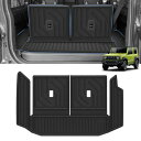 CARVANTA スズキ ジムニー JB64W / JB74W ラゲッジ背もたれカバー バックマット ラゲッジマット ジムニーシエラ JB64 / JB74 2018年7月~現行 トランクマット ラゲッジルームマット TPE材質 立体成型 車種専用 カーゴマット ラゲージトレイ 縁高 防水 耐汚れ 内装 カスタムパ