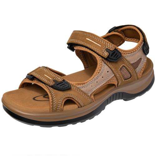 [SOARHOPE] サンダル さんだる メンズ レディース スポーツさんだる 本革 ウォーキングサンダル 夏 通気 軽量 歩きやすい