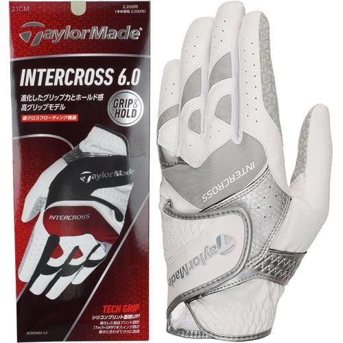 テーラーメイド(TAYLOR MADE) インタークロス 6.0 グローブ ホワイト/グレー 23 メンズ 24SS UN146