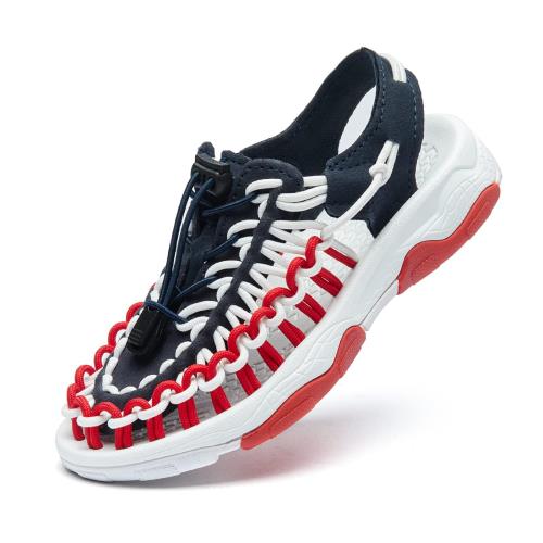 [SOARHOPE] キッズ スポーツサンダル kids sandals 子供 さんだる 女の子 男の子 アウトドア キャンプ ビーチ サンダル 水遊び ブルーレッド 23.5 cm